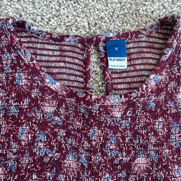 NWT Old Navy Smocked Floral Dress Size Small | Boho Cottagecore Spring Garden - Picture 2 of 10